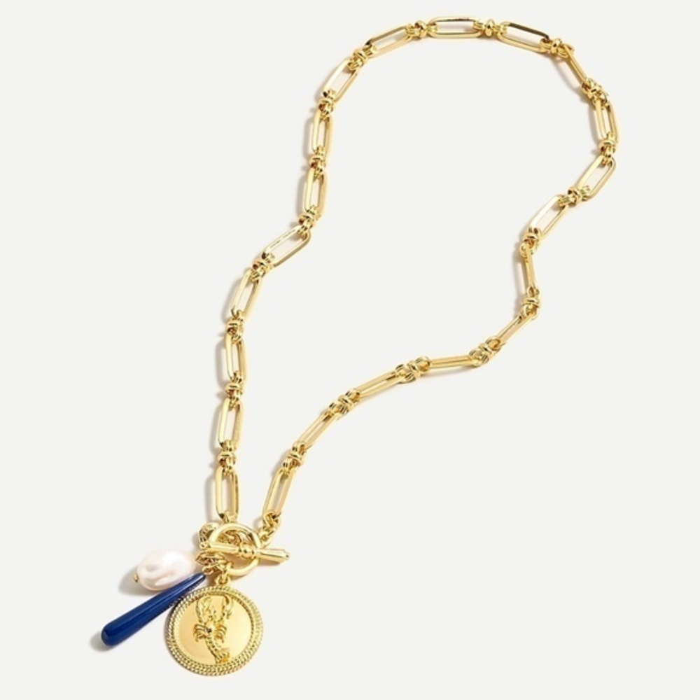 J. Crew Lobster Charm Necklace